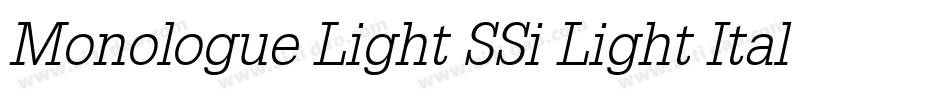 Monologue Light SSi Light Italic字体转换